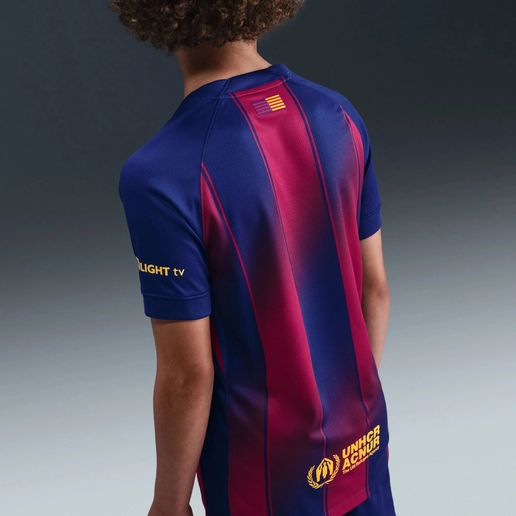 Nike Youth Kobe Bryant FC Barcelona Home Jersey 25/26 (Deep Royal Blue/Midwest Gold) High Visibility Details