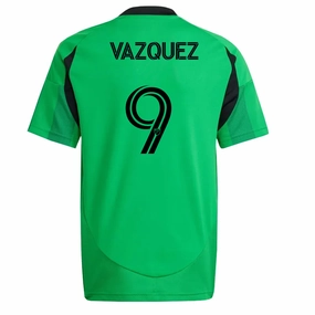 adidas Austin FC Brandon Vazquez Home Jersey 25/26 (Real Green) Flexible Neckline UV Protection Fabric
