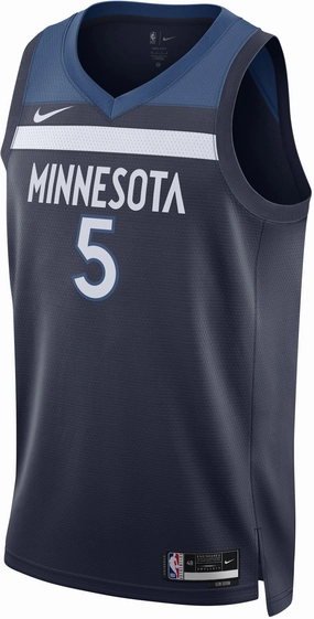 Men's NBA Minnesota Timberwolves Anthony Edwards 2022/23 Icon Edition Swingman Jersey Athletic Collar Style Reflective Detailing