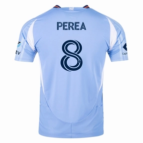 Neutral Vibe adidas Andres Perea New York City FC Authentic Home Jersey 25/26 w/ MLS Patches (Bahia Light Blue)