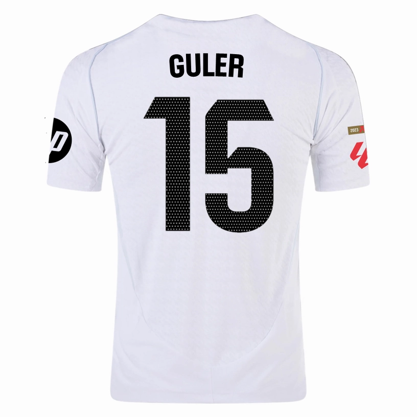 High Stretch Recovery Street Fit adidas Arda G??ler Real Madrid Authentic Home Jersey w/ La Liga Patches 24/25 (White/Black)