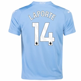 Motion Gear Puma Youth Manchester City Aymeric Laporte Home Jersey 23/24 (Team Light Blue/Puma White)