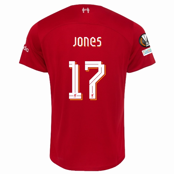 Eco Friendly Material Nike Liverpool Curtis Jones Home Jersey w/ Europa League Patches 23/24 (Red/White)