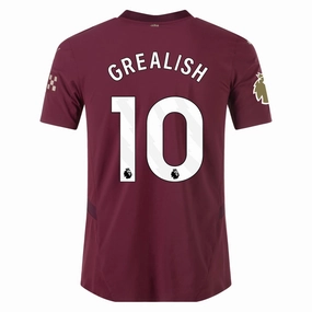 Puma Manchester City Authentic Jack Grealish Third Jersey w/ EPL   Club World Cup Patch 24/25 (Dark Jasper) Rapid Dry