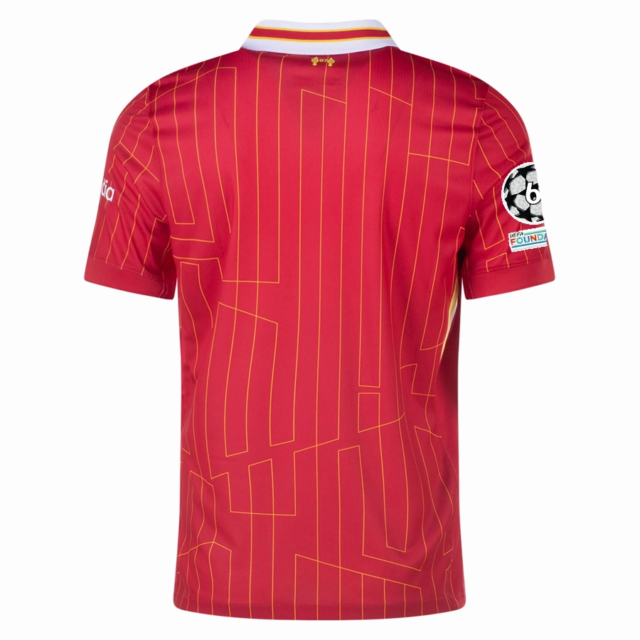 Nike Liverpool Home Jersey w/ Champions League Patches 24/25 (Gym Red/Chrome Yellow) Sport Style