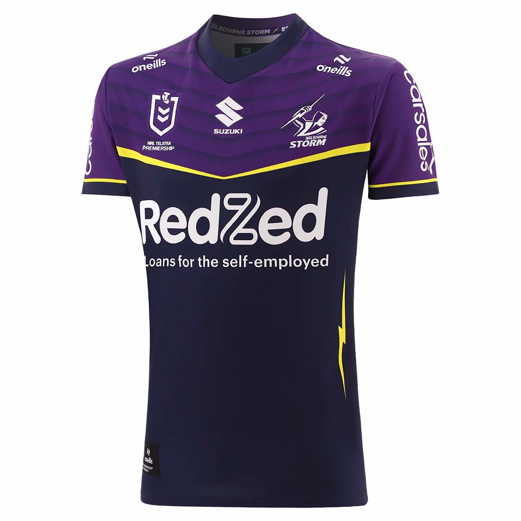 Ergonomic Articulated Fit Comfort Fit Collar Men's NRL Melbourne Storm 2025 Home Replica Jersey