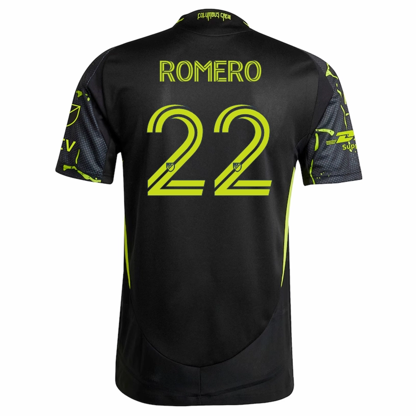 Seam Free Engineering adidas Abraham Romero Columbus Crew Authentic Away Jersey w/ MLS Patches 25/26 (Black/Yellow)