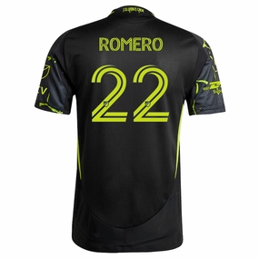 Seam Free Engineering adidas Abraham Romero Columbus Crew Authentic Away Jersey w/ MLS Patches 25/26 (Black/Yellow)