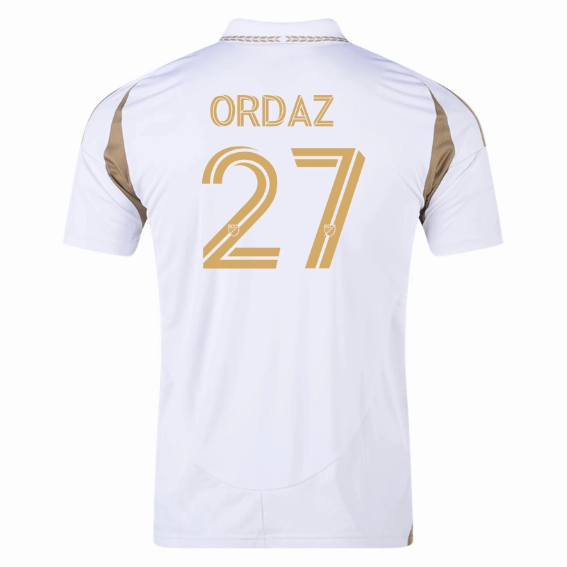 Urban Street Tagless Neckline Design adidas Nathan Ordaz LAFC Away Jersey 25/26 (White/Gold)