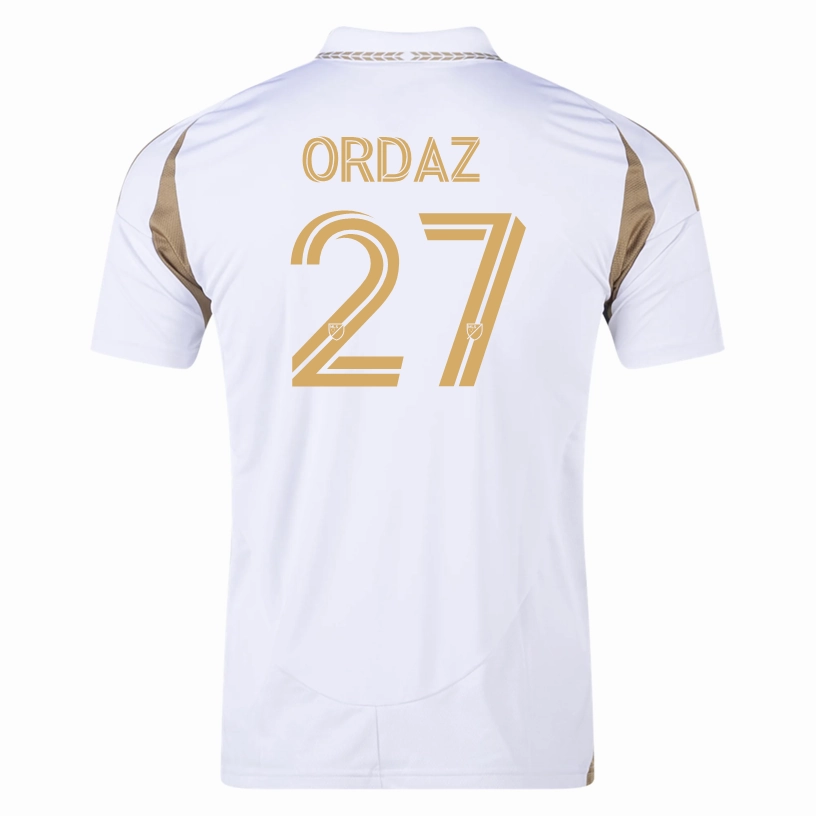 Odor Control Treatment UV Protection adidas Nathan Ordaz LAFC Away Jersey 25/26 (White/Gold)