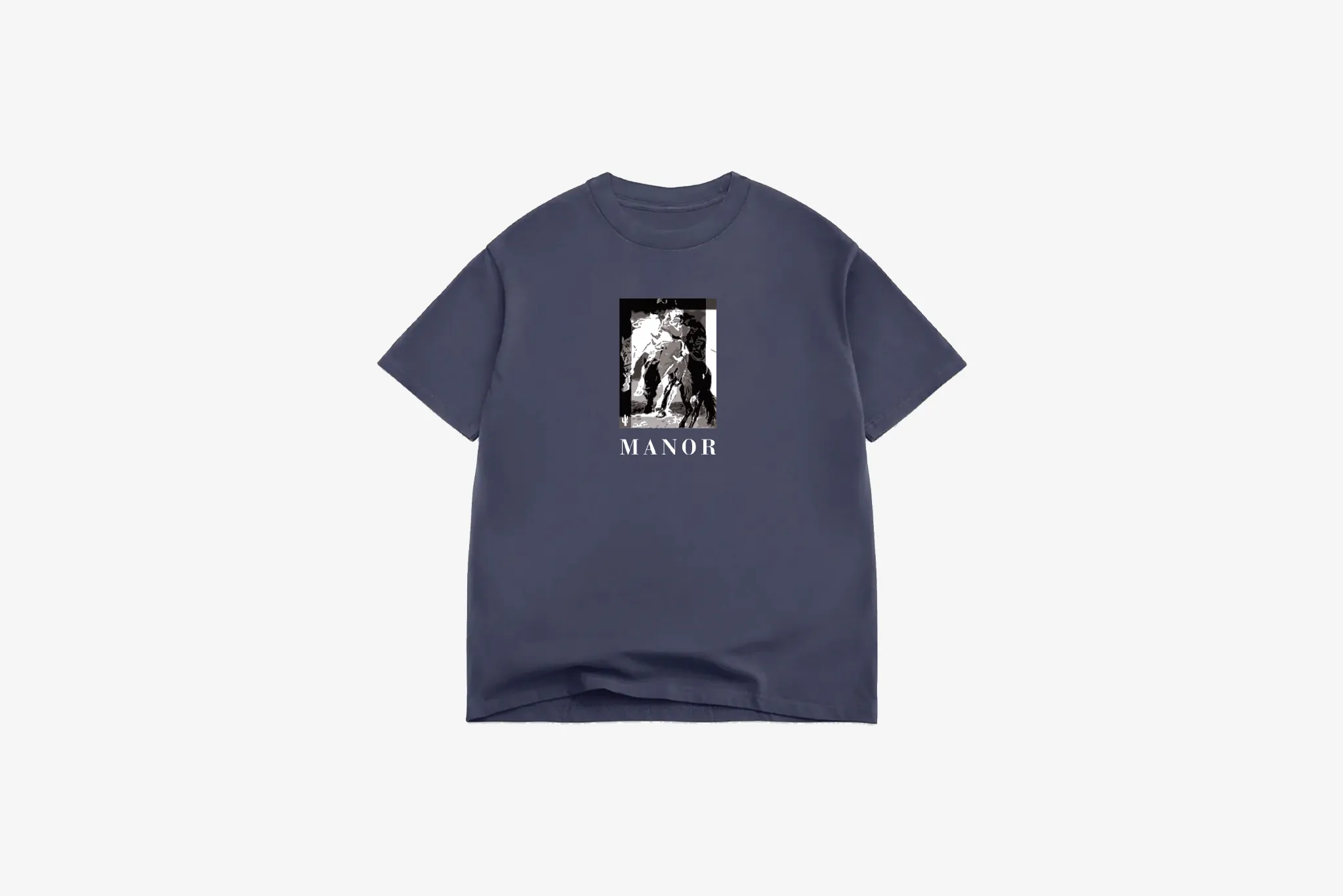 AntibacterialMaterial Manor "Cowboy" T-Shirt M - Navy