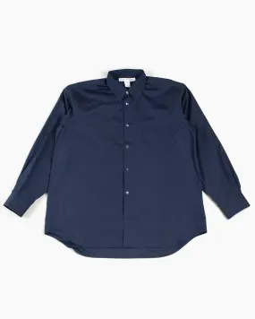 Comme des Gar?ons SHIRT Wide Classic Big Collar Shirt Navy wrinkle free