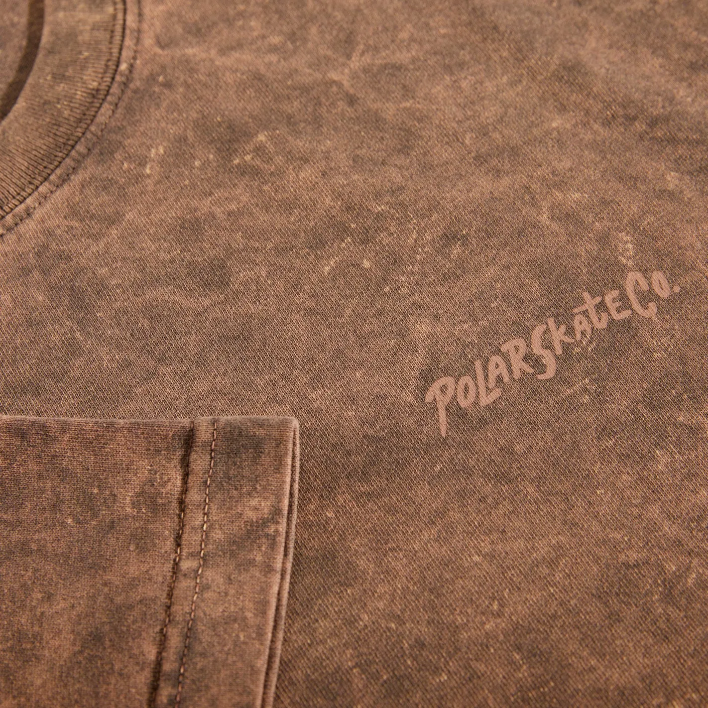 Sporty Look Wear Fuzz Free Surface Acid Surf Logo Tee (Brown)