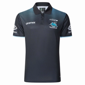 Men's NRL Cronulla-Sutherland Sharks 2025 Media Polo Perfect Motion