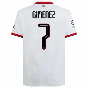 Flex Foam Reinforced Puma AC Milan Authentic Santi Gimenez Away Jersey w/ Champions League Patches 24/25 (Puma White)