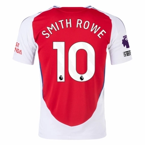 Unisex Fit adidas Arsenal Authentic Emile Smith Rowe Home Jersey w/ EPL   No Room For Racism Patches 24/25 (Better Scarlet/White)