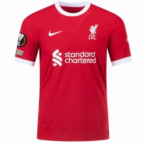 Nike Liverpool Authentic Vaporknit Match Home Jersey w/ Europa League Patches 23/24 (Red/White) Non Restrictive Silhouette