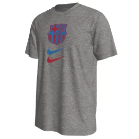 hypoallergenic material Gym workout Nike Barcelona Crest Swoosh T-Shirt (Dark Heather Grey)