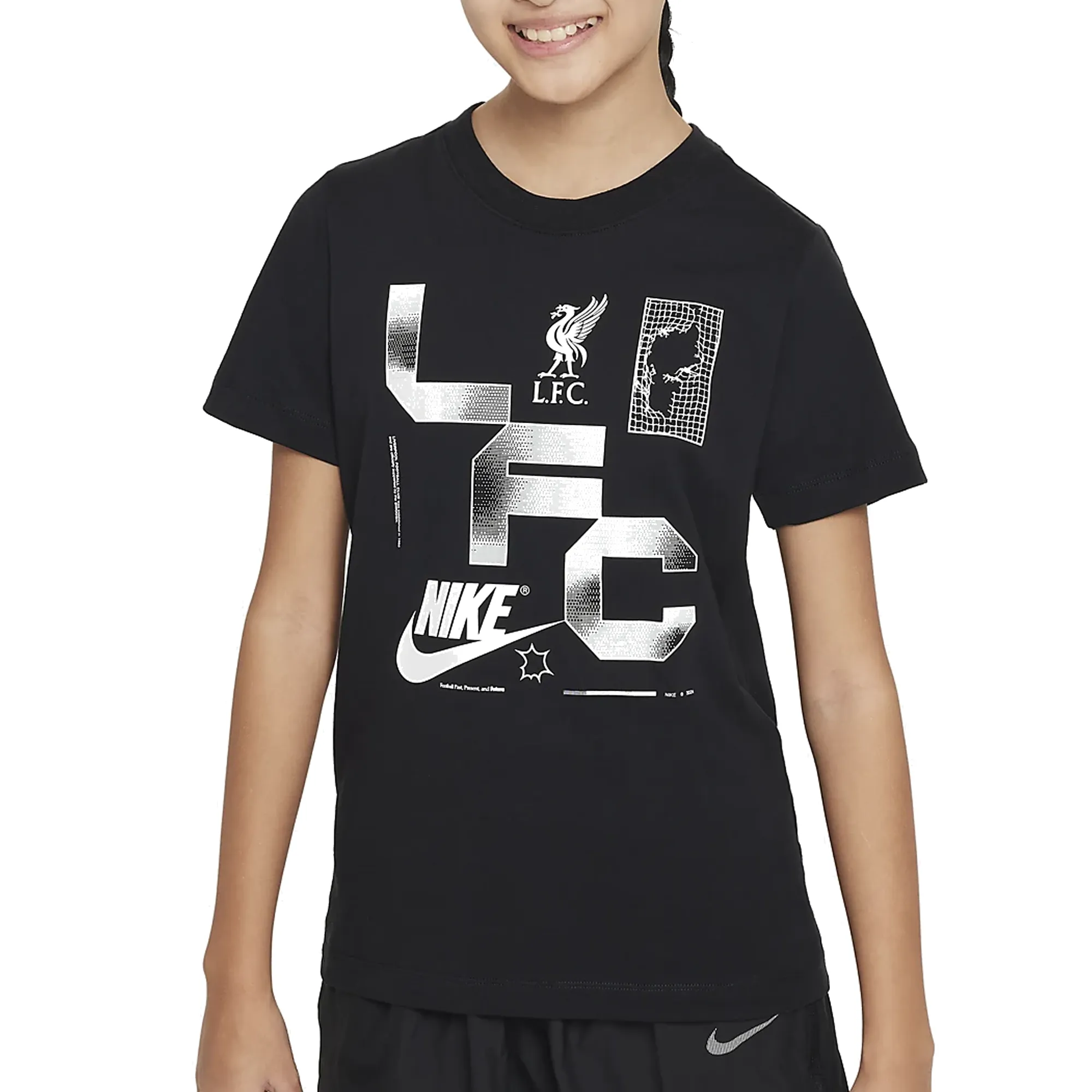 Everyday Wearable Non Shrink Material Nike Youth Liverpool Futura T-Shirt (Black)