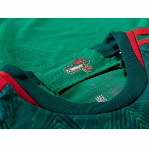 adidas Mexico Luis Chavez Authentic Home Jersey w/ Gold Cup Patches 22/23 (Vivid Green) Total Ease Compression Fit