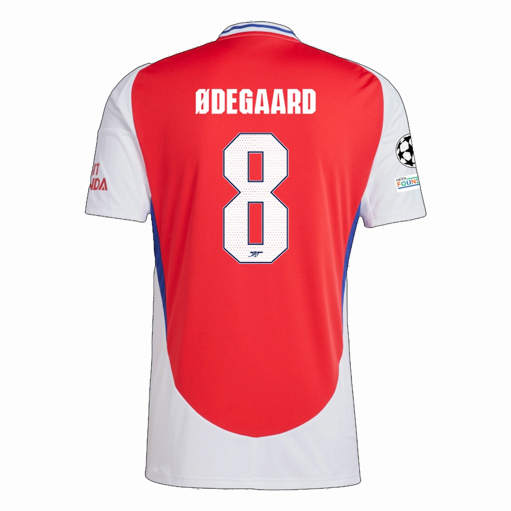Endurance Wear adidas Arsenal Martin ?degaard Home Jersey w/ Champions League Patches 24/25 (Better Scarlet/White)