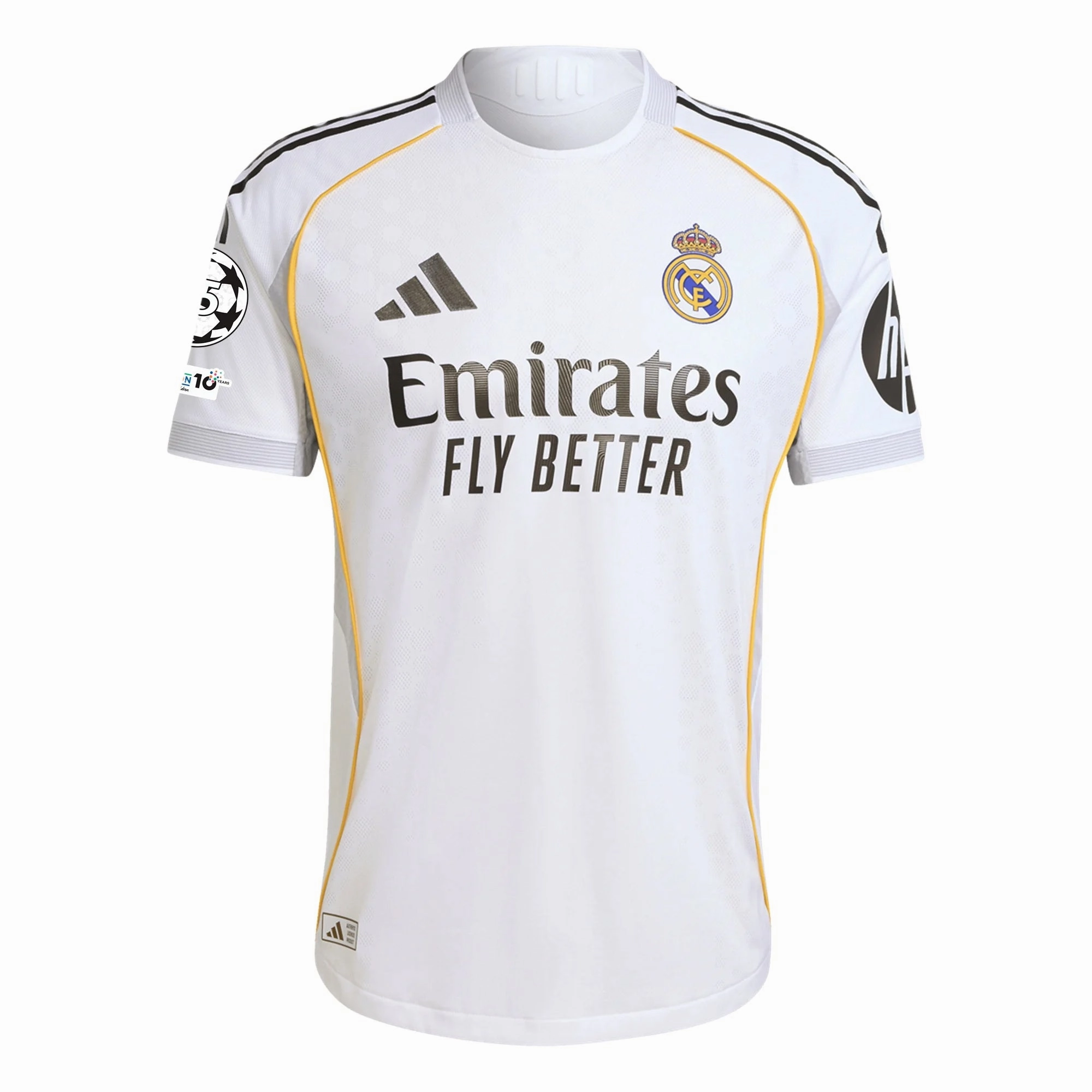 Ultra Comfort adidas Real Madrid Authentic Home Jersey 25/26 w/ Champions League Patches (White)