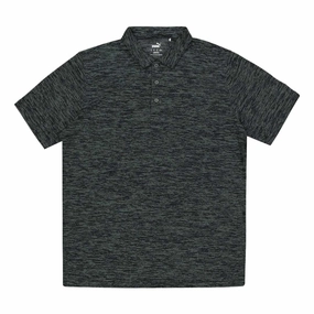 Puma - Men's Icon Heather Polo (596801 01) Flexible Collar Design Active Performance