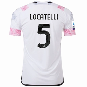 Speed Focus adidas Juventus Locatelli Away Jersey w/ Serie A 23/24 (White)