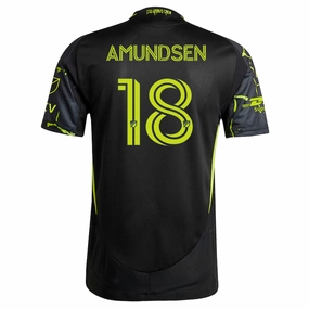 Thermal Insulation Layer adidas Malte Amundsen Columbus Crew Authentic Away Jersey w/ MLS Patches 25/26 (Black/Yellow)