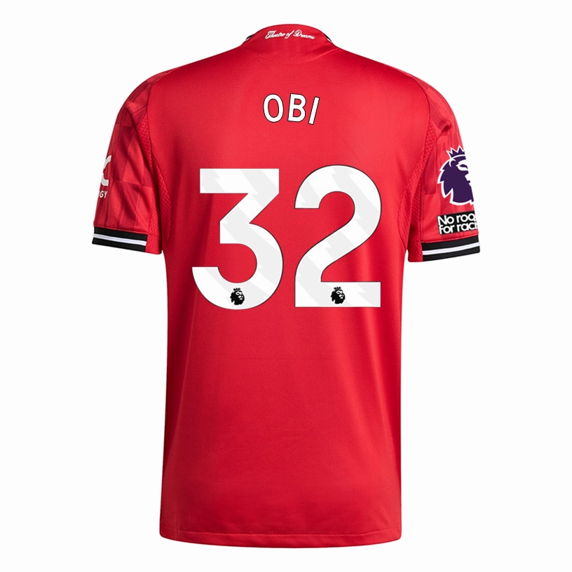 adidas Obi Men's Manchester United Authentic Home Jersey 25/26 w/ NRFR   EPL Patch (Red) Adaptive Thermal Control Abrasion Resistant Finish