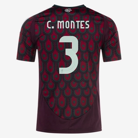 Flexible Neck Opening Ventilated Design Adidas Mens Mexico Cesar Montes Home Jersey 24/25 (Multicolor)