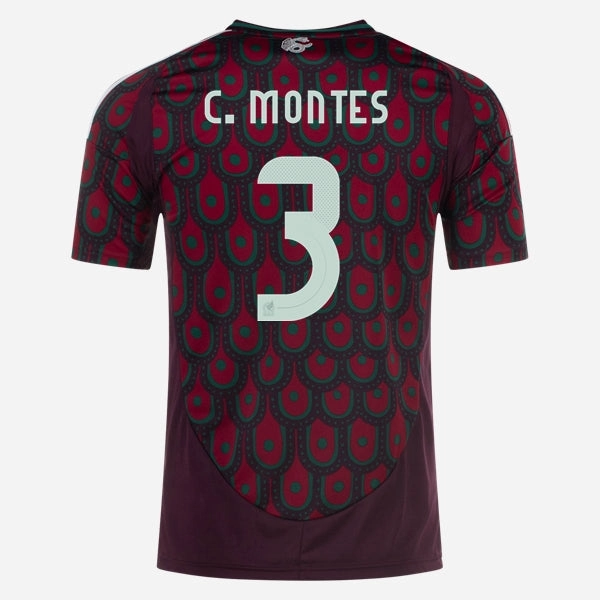 Adidas Mens Mexico Cesar Montes Home Jersey 24/25 (Multicolor) Layered Panel Design