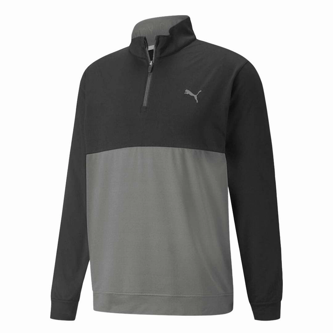 Wrinkle resistant fabric Form Fit Puma - Men's Gamer Colorblock 1/4 Zip Sweater (532985 01)