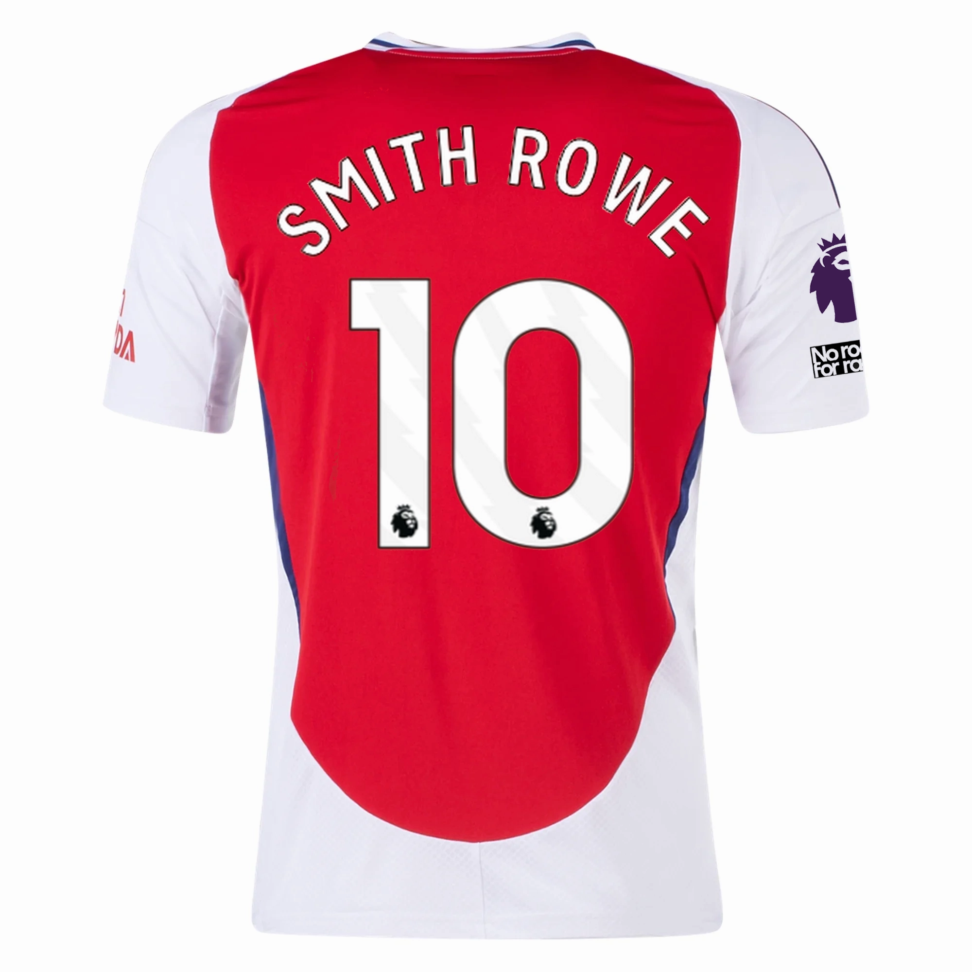 adidas Arsenal Emile Smith Rowe Home Jersey w/ EPL   No Room For Racism Patches 24/25 (Better Scarlet/White) sprint training Non Binding Armholes