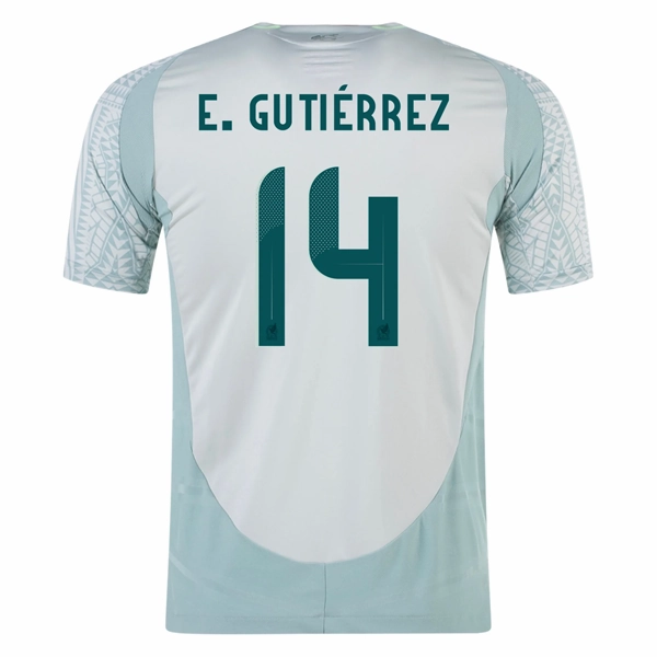 adidas Mexico Erick Guti??rrez Away Jersey 24/25 (Linen Green) Weightless Layer Seamless construction