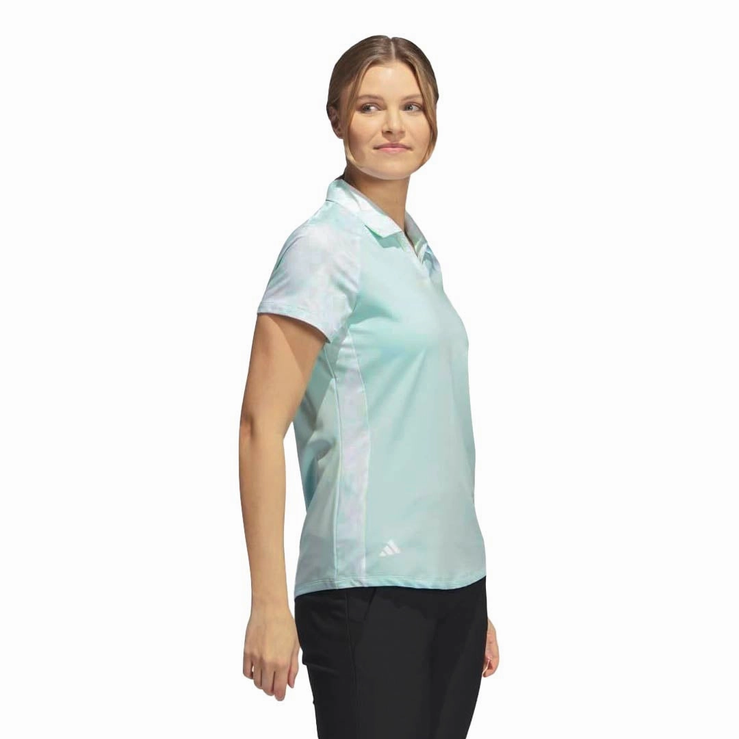 Ultra Soft Weave Tagless Neckline Design adidas - Women's Ultimate365 Print Short Sleeve Polo (IK7176)