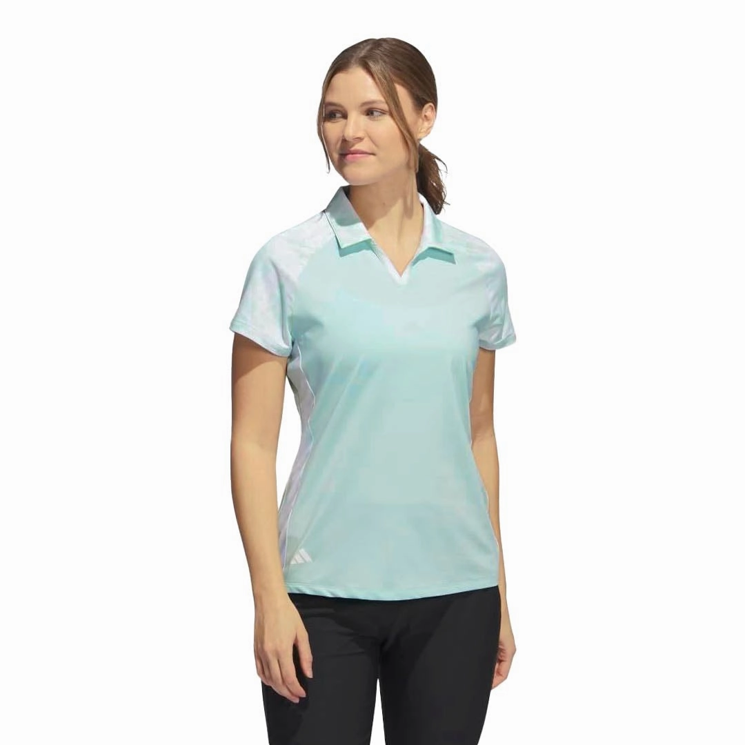 Chafe Free Breath Fit adidas - Women's Ultimate365 Print Short Sleeve Polo (IK7176)