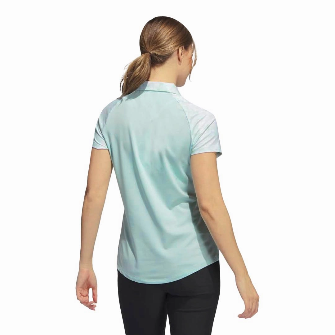 adidas - Women's Ultimate365 Print Short Sleeve Polo (IK7176) Wind Resistant Coating