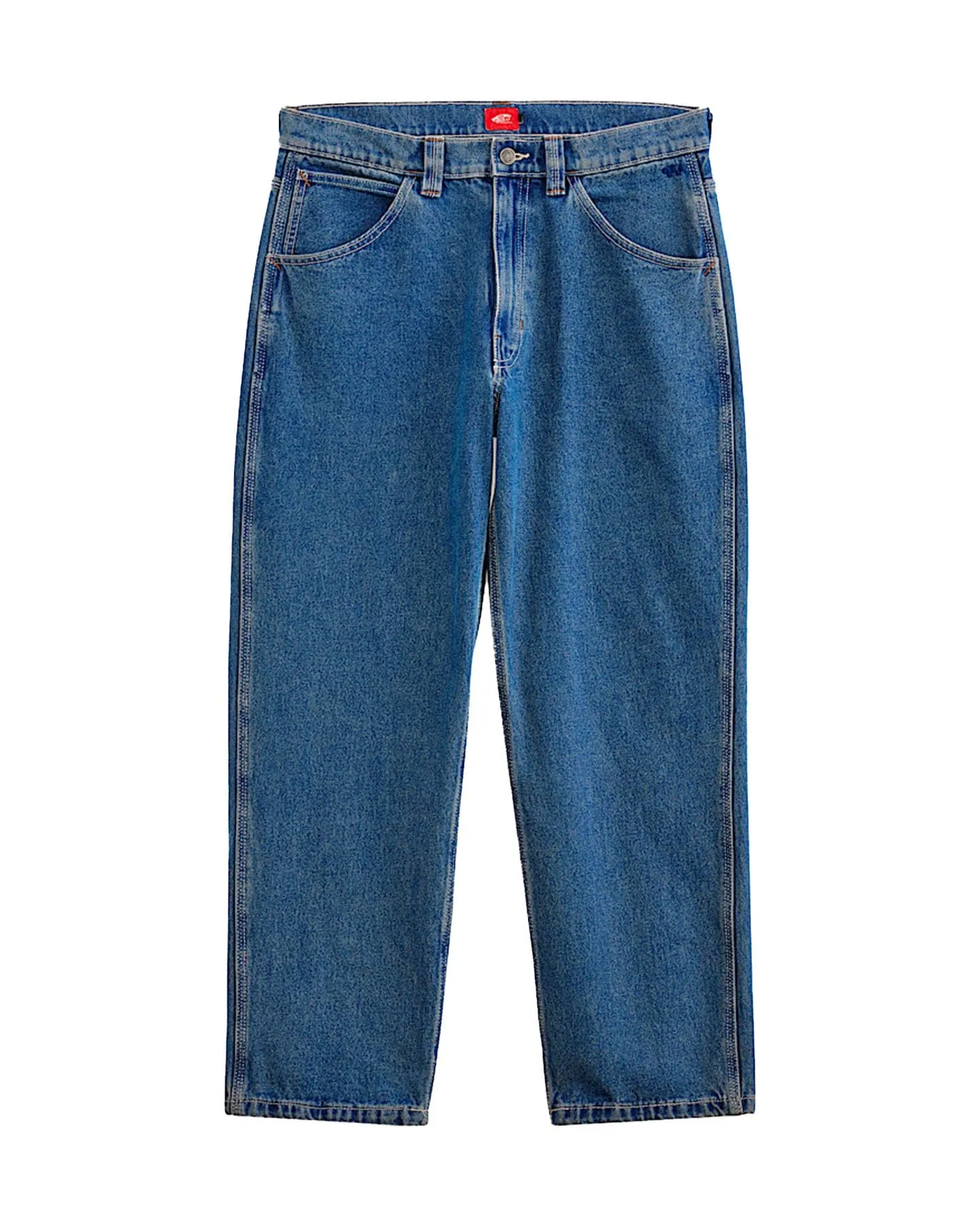 Vans Skate Check-5 Loose Denim Pants - Vintage Indigo Blue RollUp Sleeves Casual Protection