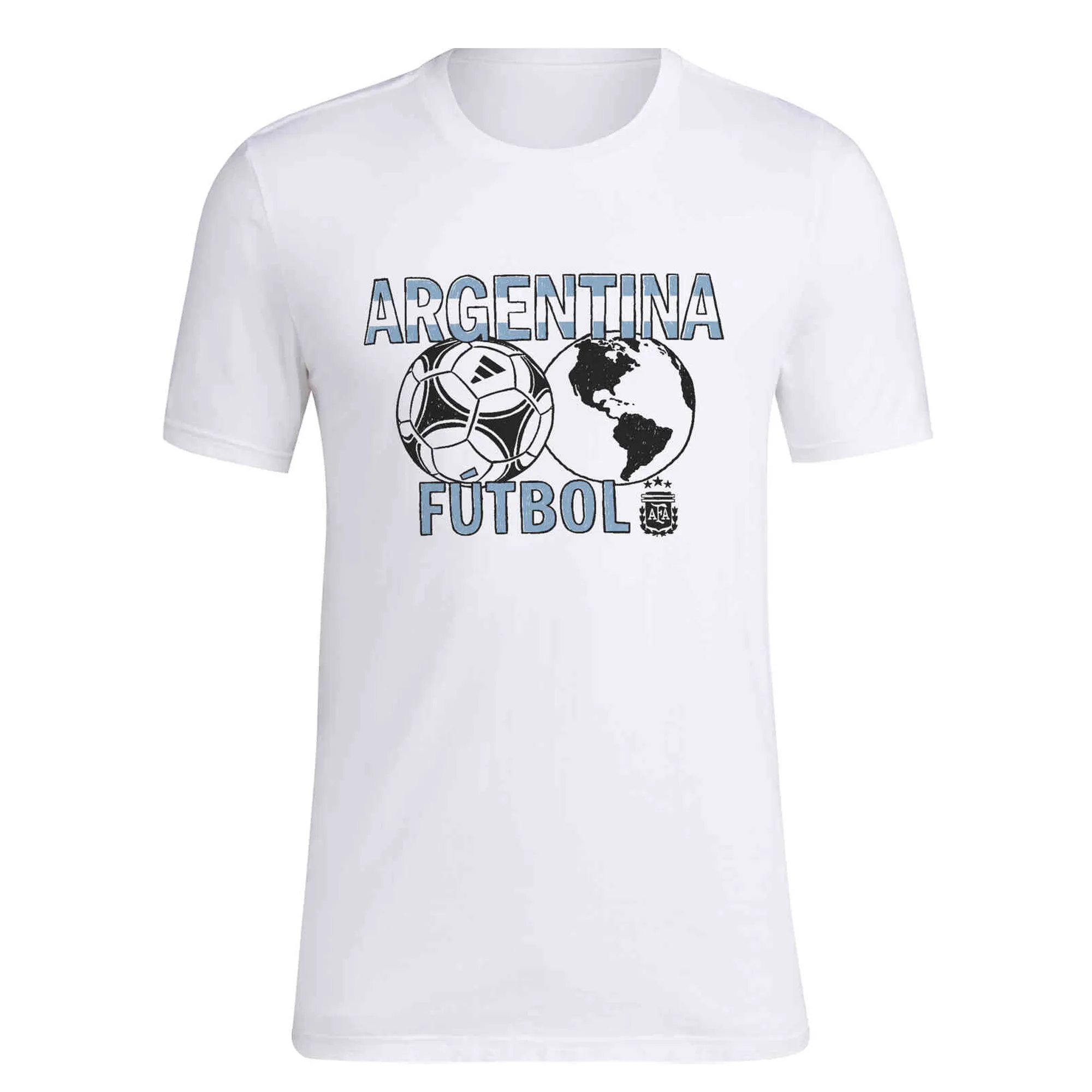 adidas Argentina 2024 World T-Shirt (White) Travel convenience