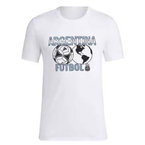 adidas Argentina 2024 World T-Shirt (White) Double Stitched Hem