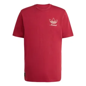 adidas Arsenal FC Icon Graphic T-Shirt (Burgundy) loose fitting Round neck simplicity