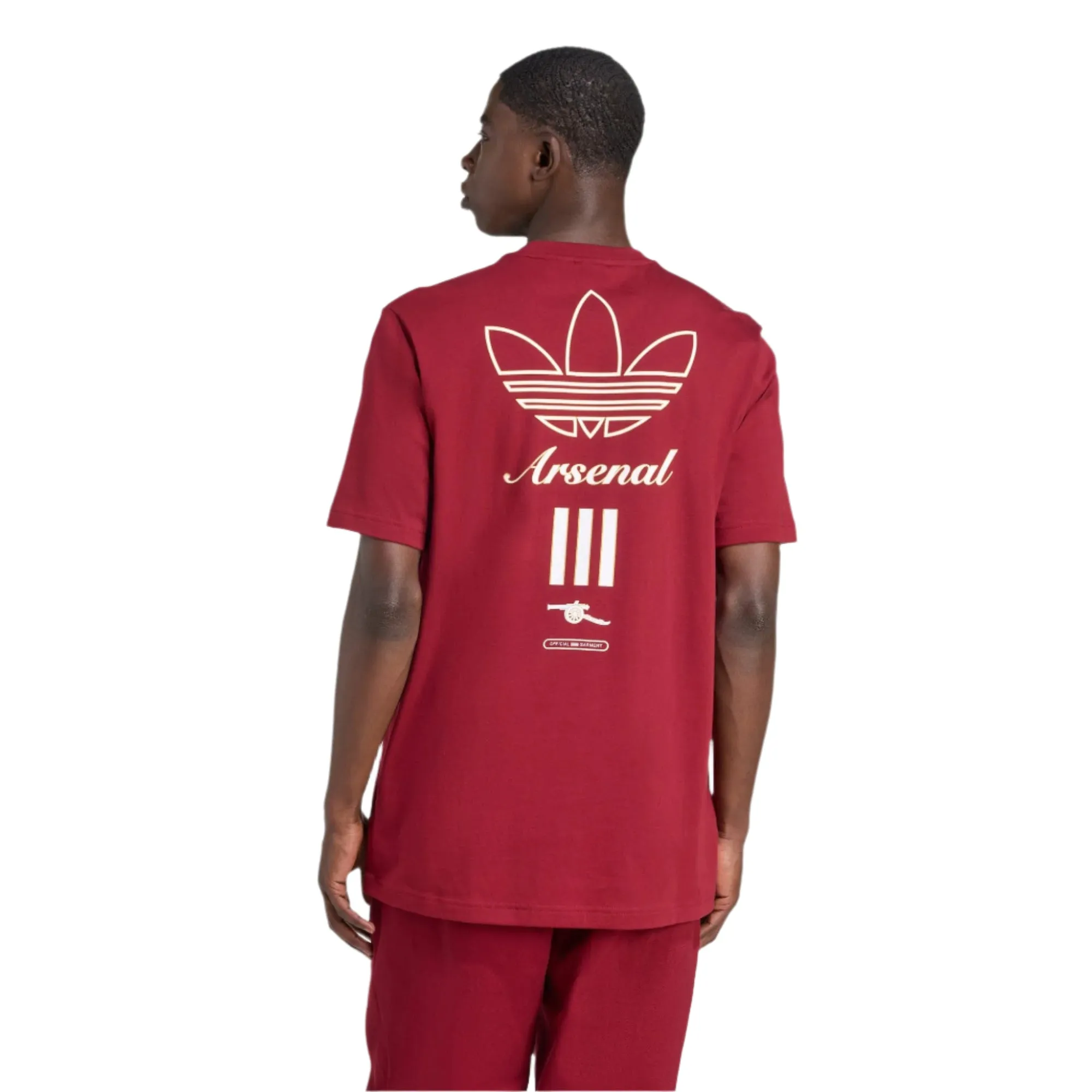 adidas Arsenal FC Icon Graphic T-Shirt (Burgundy) print design MinimalistStitching