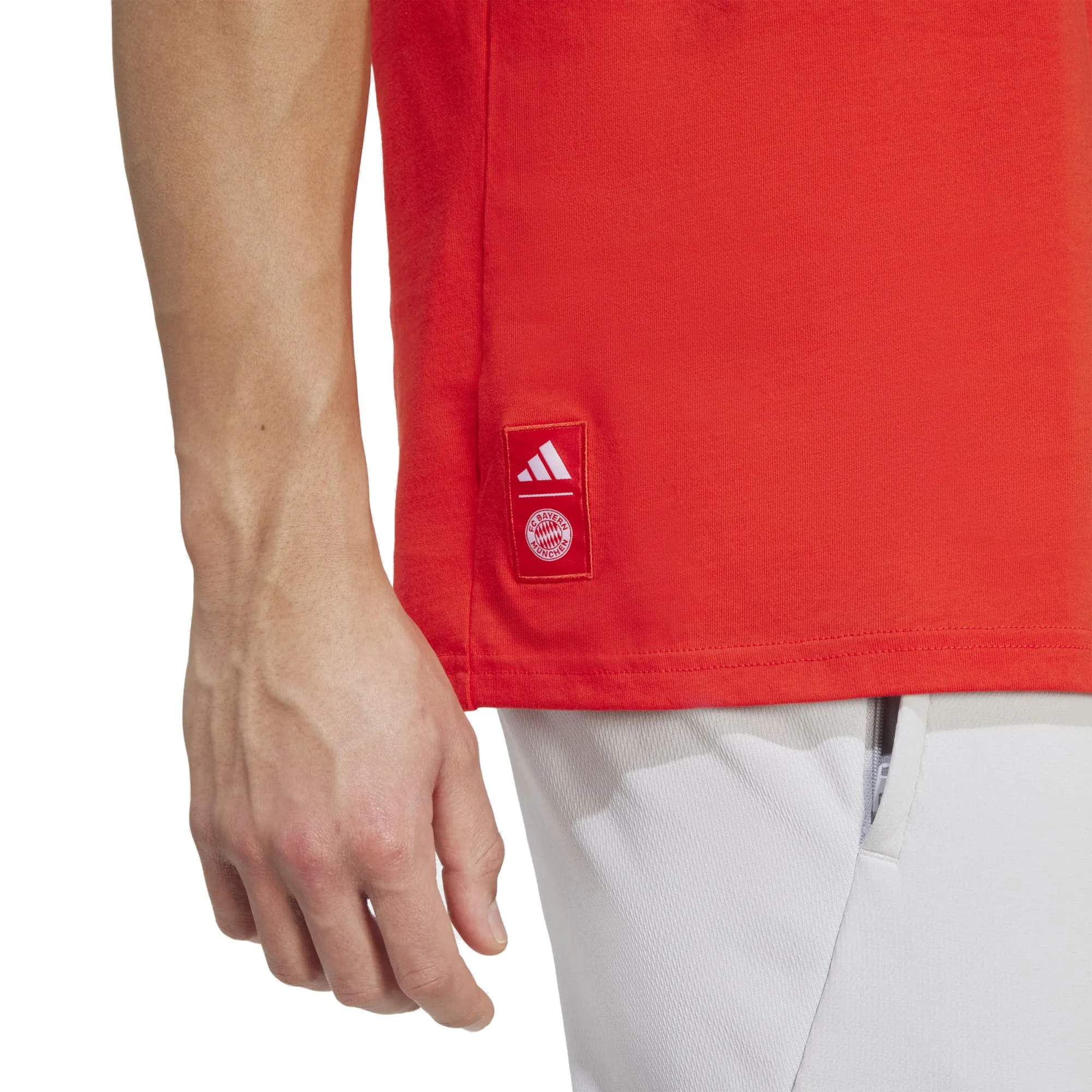 Eco Friendly Fabric adidas Bayern Munich Season Graphic T-Shirt (Red/White)