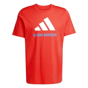 adidas Bayern Munich Season Graphic T-Shirt (Red/White) Office Wear