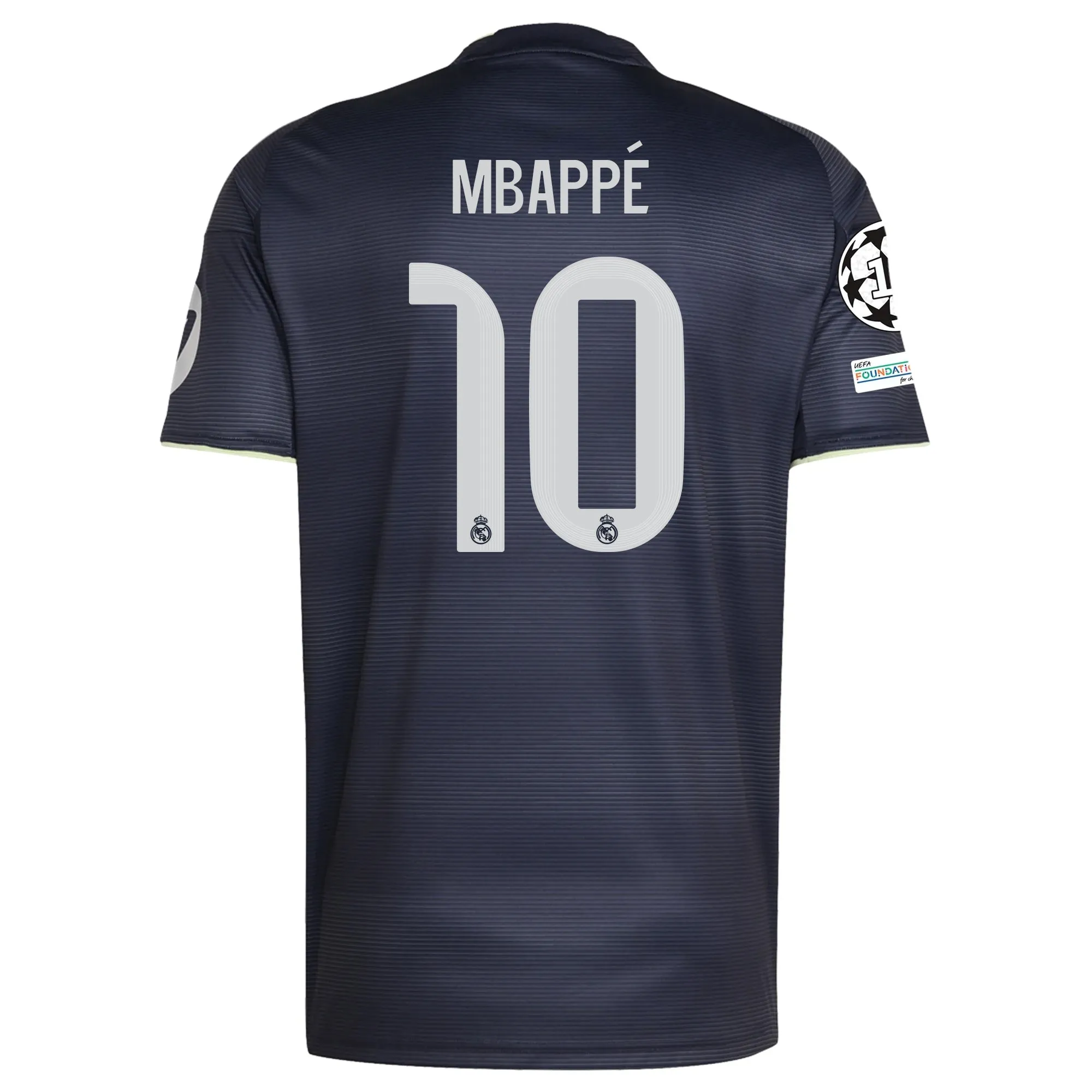 quick dry Abrasion Resistant Fabric adidas Kylian Mbapp?? Real Madrid 25/26 Away Jersey w/ Champions League Patches (Legend Ink)