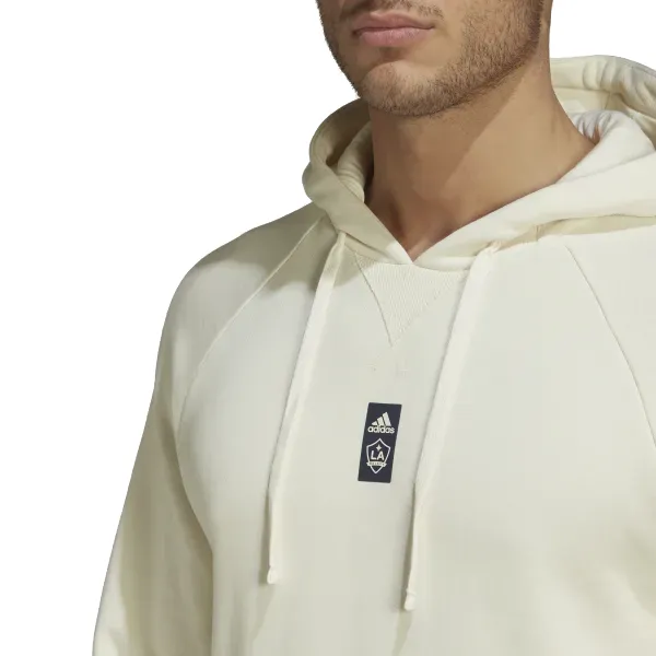 adidas LA Galaxy Travel Hoodie (Beige) Breathable All-Weather Wear