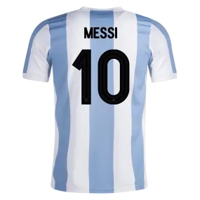 Comfortable Layers Versatile Apparel adidas Lionel Messi Argentina 50th Anniversary Jersey 24/25 (Ambient Sky /Cloud White)