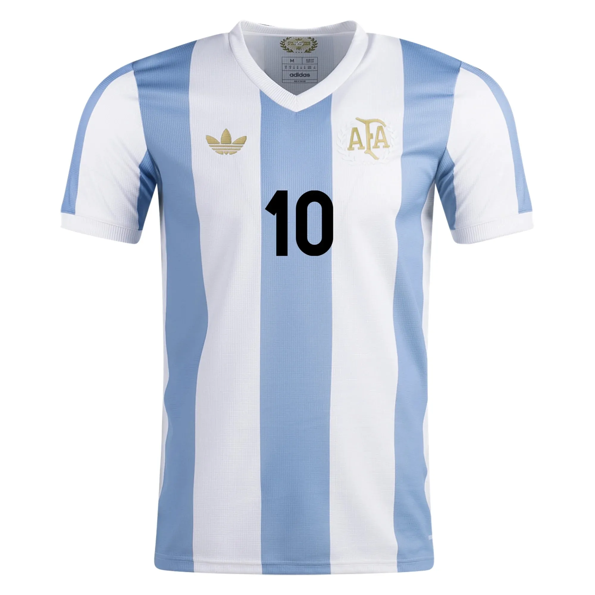 adidas Lionel Messi Argentina 50th Anniversary Jersey 24/25 (Ambient Sky /Cloud White) Eco Conscious Manufacturing Quick Release Zipper Tech