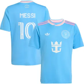 adidas Lionel Messi Youth Inter Miami 25/26 Third Jersey (Blue/Pink) Action Gear